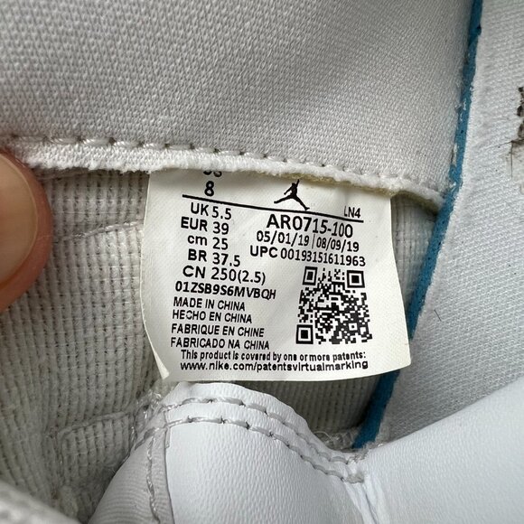 Jordan 11 Vast Grey Womens 8 Shoe Metallic Silver White Glitter Retro Mens 6.5 2 - Picture 8 of 11